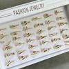 36Pcs Female open ring snake-shaped finger ring fashionable smooth surface simple ring