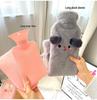 Cartoon Long Hot Water Bottle with Thickened PVC Cover for Winter Bedding