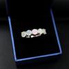 925 Sterling Silver Ring Natural Opal Rd 5.0mm 5 Pcs 2ct Gemstone Classic Simple Ring for Women Nice Gift