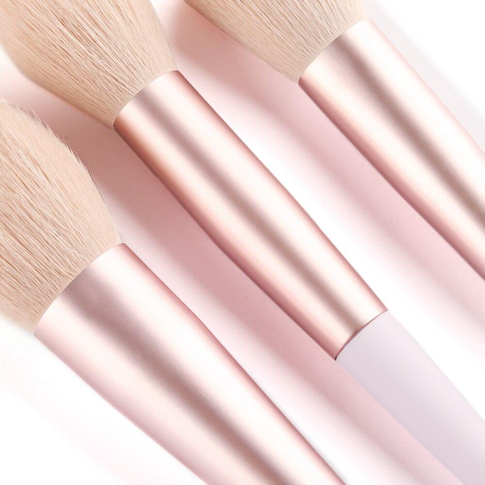 11pcs rosa pincéis de maquiagem conjuntos ferramentas cosméticos pó contorno blush lábio sombra corretivo facial base pincel kit