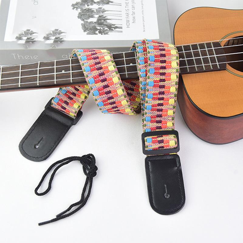 Ukulele Strap Thicken Knit  Adjustable Guitar Shoulder Strap Suitable For Soprano Concert Tenor Baritone String Instruments