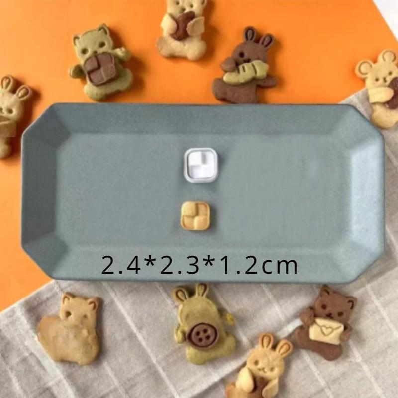 Easter Mini Bunny Cookie Cutter Mold Fondant Cartoon Animal Shape Stamp Cookie Cutting Mould Cake Decoration Kitchen Accessories