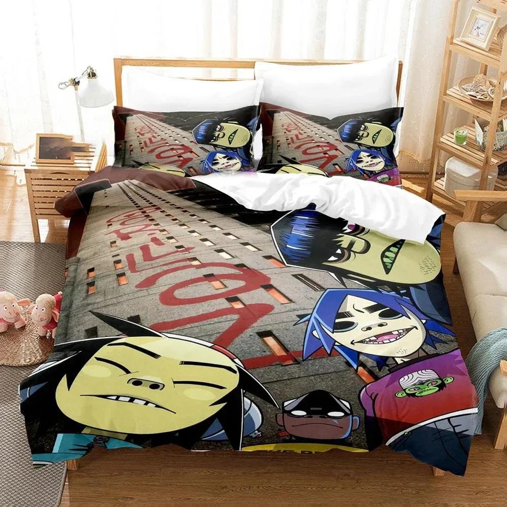 3D Printed Music Gorillaz Bedding Set Duvet Cover Bedroom Comforter Single Twin King Size Quilt Cover Home Textile