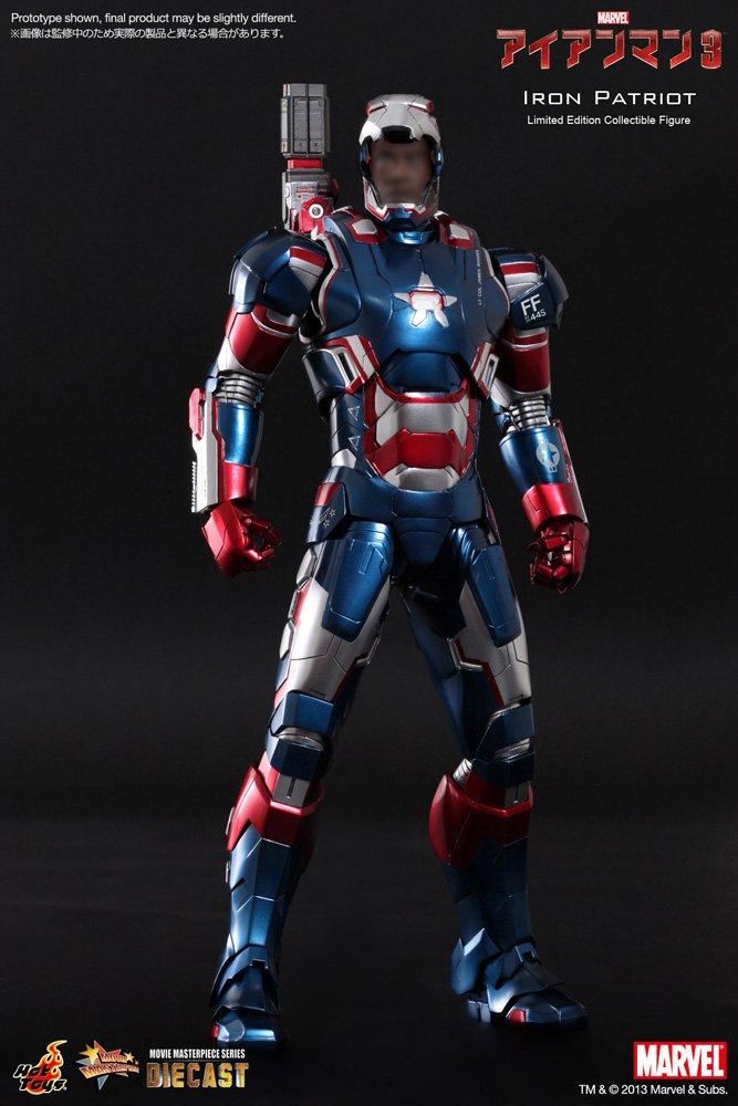 Movie Masterpiece DIECAST Iron Man 3 Scale Figure Iron Patriot 1/6