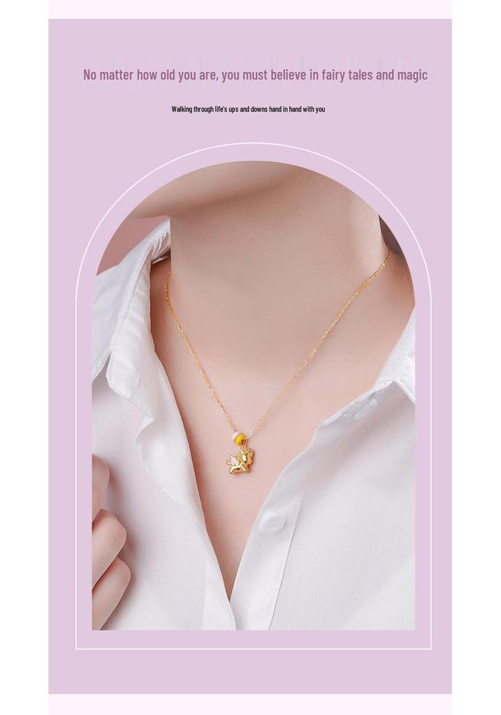 Tichya S925 Sterling Silver Unicorn Necklace for Women – Sweet, Light Luxury Little Pegasus Clavicle Chain