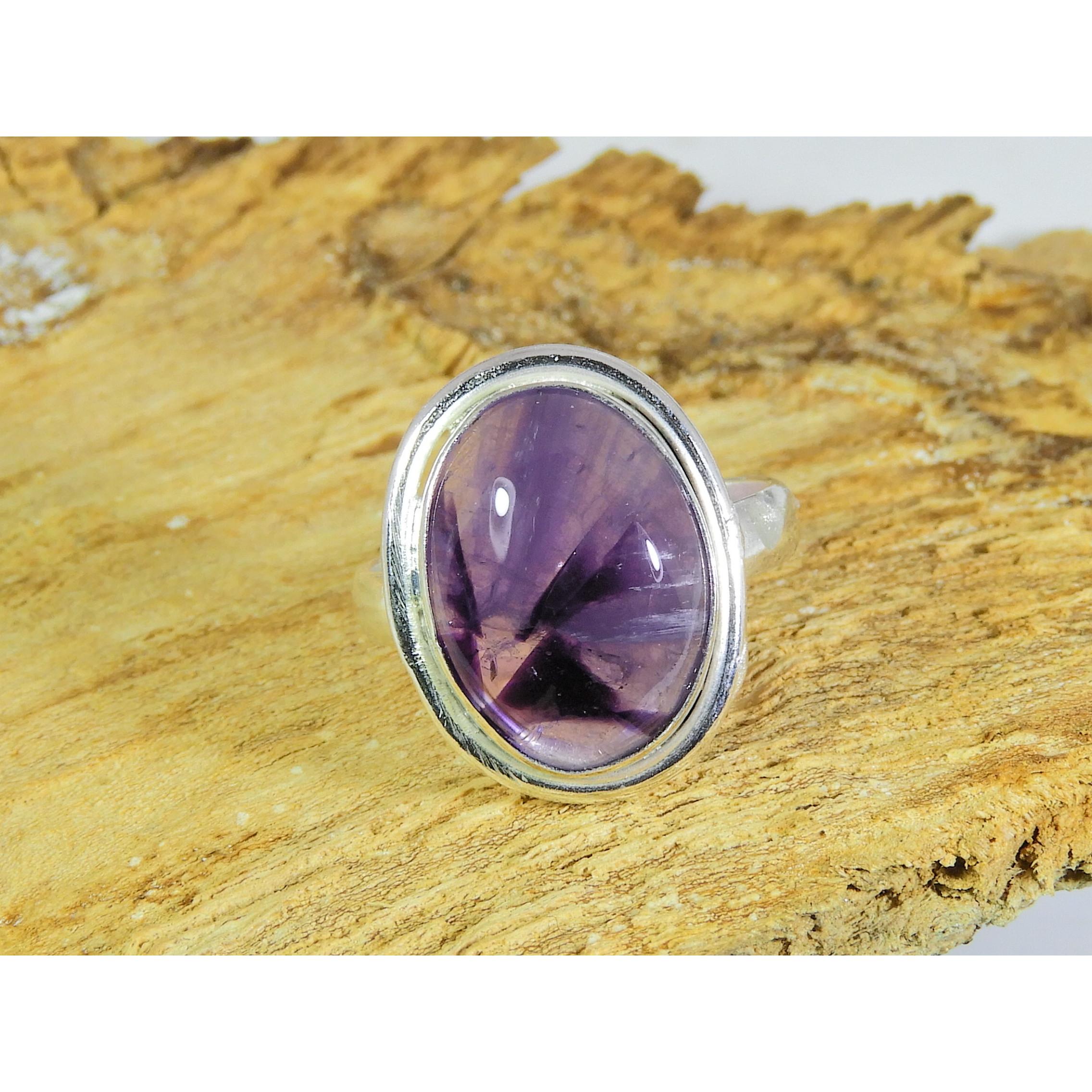 

Natural Amethyst Lace agate 925 Solid Sterling Silver Ring Size US-6.5 PG-62