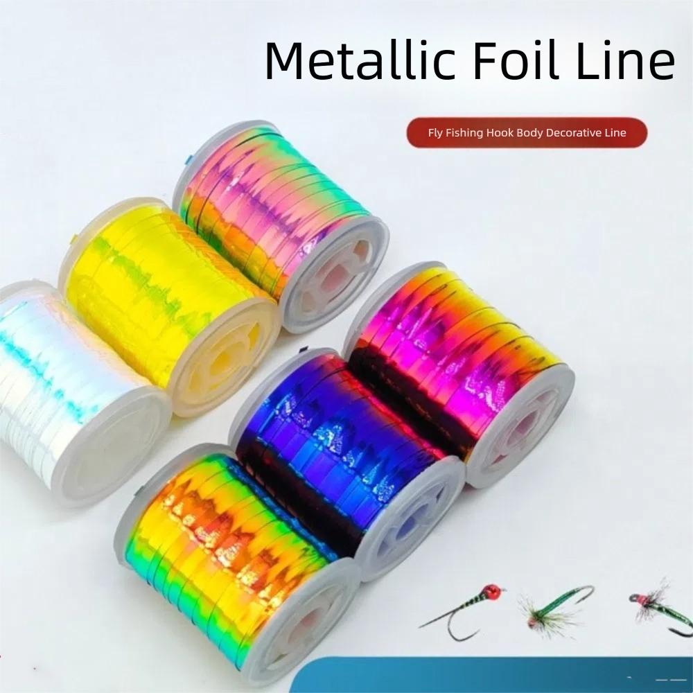 Fly Tying Materials Holographic Tinsel Bright Filaments Two Tones Lure Making Material Tinsel Flash Fishing Tackle High Quality