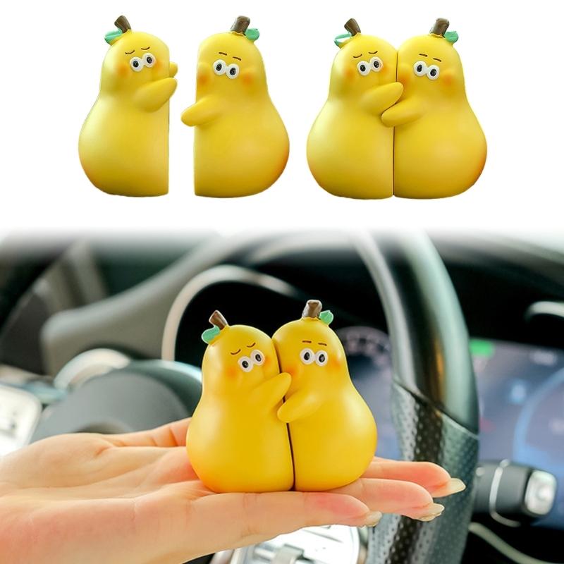 Lovely Couple Decorations Car Interior Ornaments Never Divided Pear Cartoon Doll