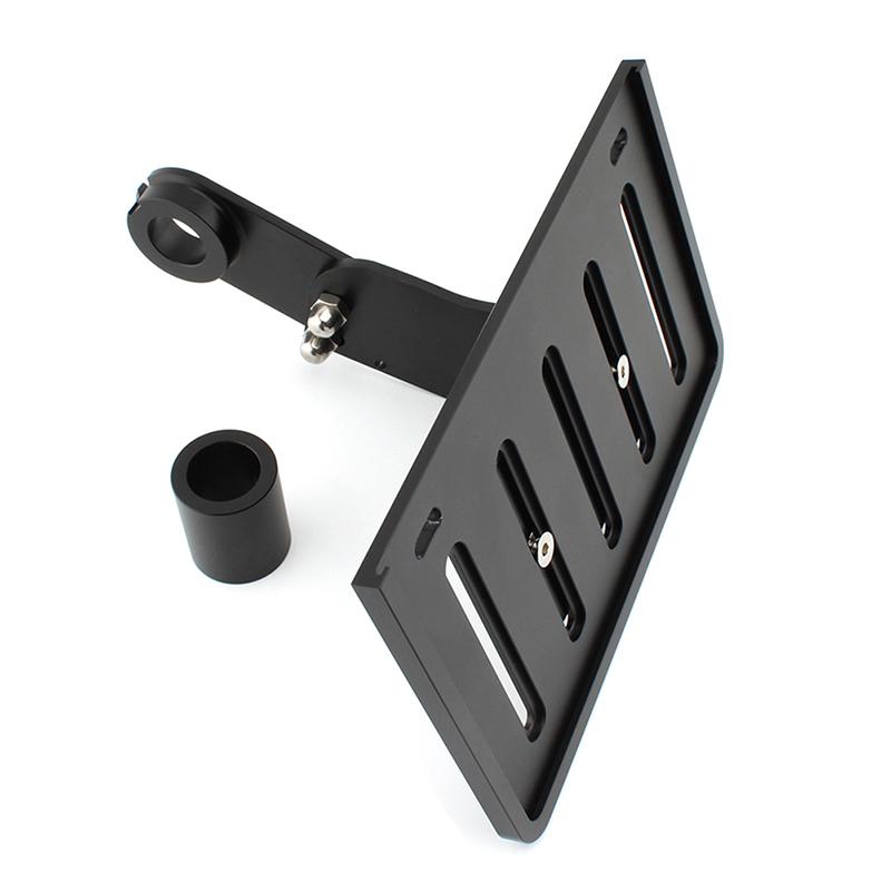 CNC Aluminum Side Mount License Plate Bracket Holder with LED Light for Harley Davidson Softail Street Bob Fat Boy Breakout Custom Motorcycle