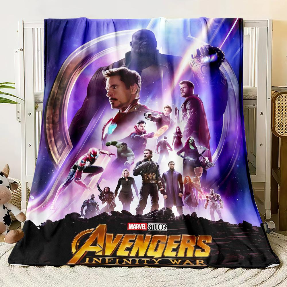 Marvel Flannel thin Blanket Bedroom Living Room Sofa Blanket Student Nap Office Nap Camping Trip Girlfriend Gift