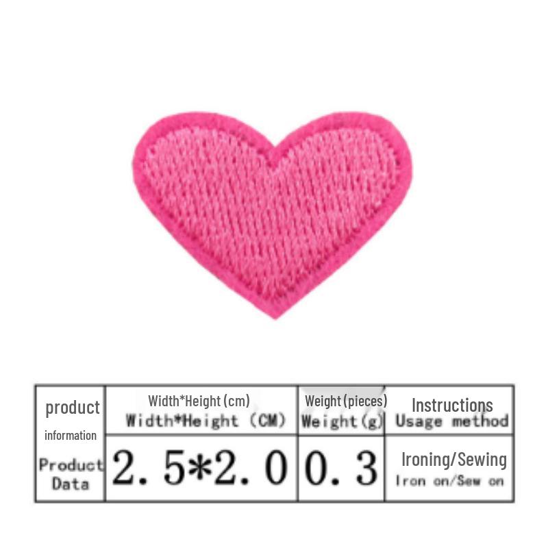 Heart Embroidery Iron-on Patch for Clothing, Shoes, Hats, and Bags