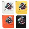 Anime Demon Slayer Card Case Kamado Tanjiro Nezuko Tsuyuri Agatsuma Zenitsu Self Made Leather Game Collection Card Storage Box
