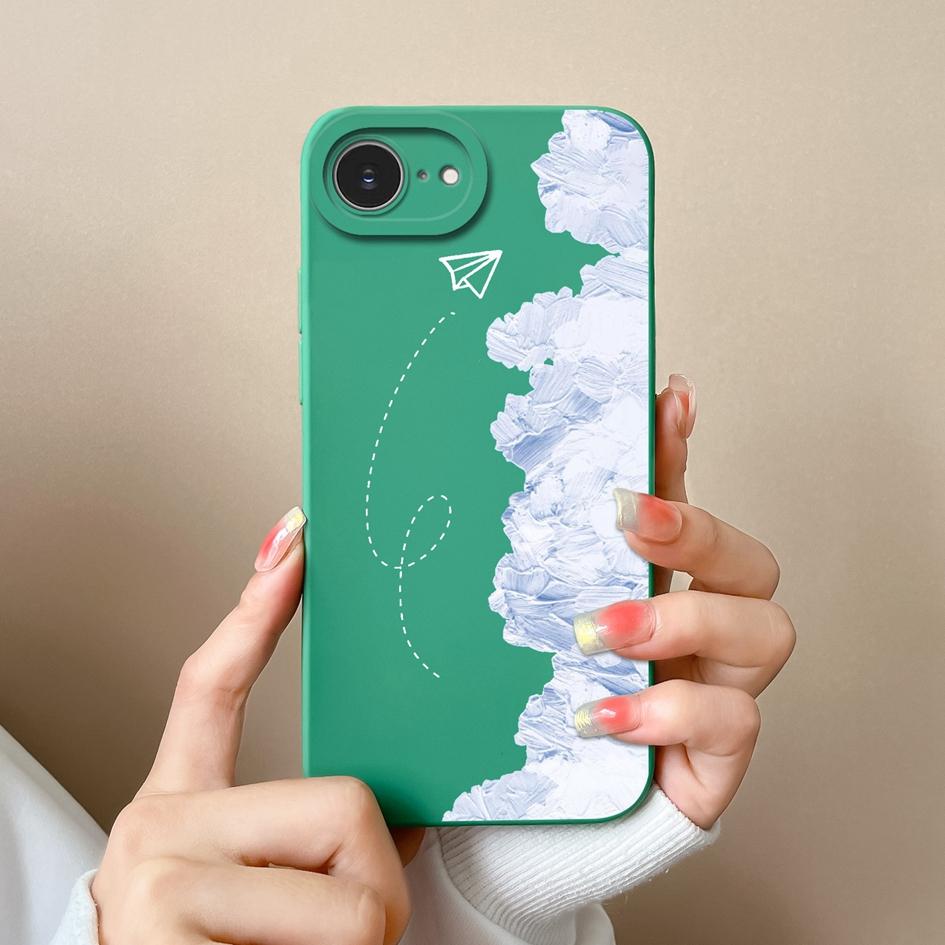 Cute Lucky Girl Phone Case For Apple iPhone 16e Soft Liquid Silicone High Quality Anti Drop Durable Anti Slip Protective Shell For Apple Bumper Covers