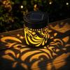 Solar Lantern Outdoor Garden Light Butterfly Pattern Solar Wall Hanging Lamp Metal Frame Decorative Solar Powered Patio Lighting