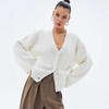 Women's Pink Thick Knit Cardigan - European & American Style
