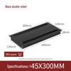 Caja de Gestión de Cables de Aleación de Aluminio Negra - Tapa de Paso de Cables para Escritorio