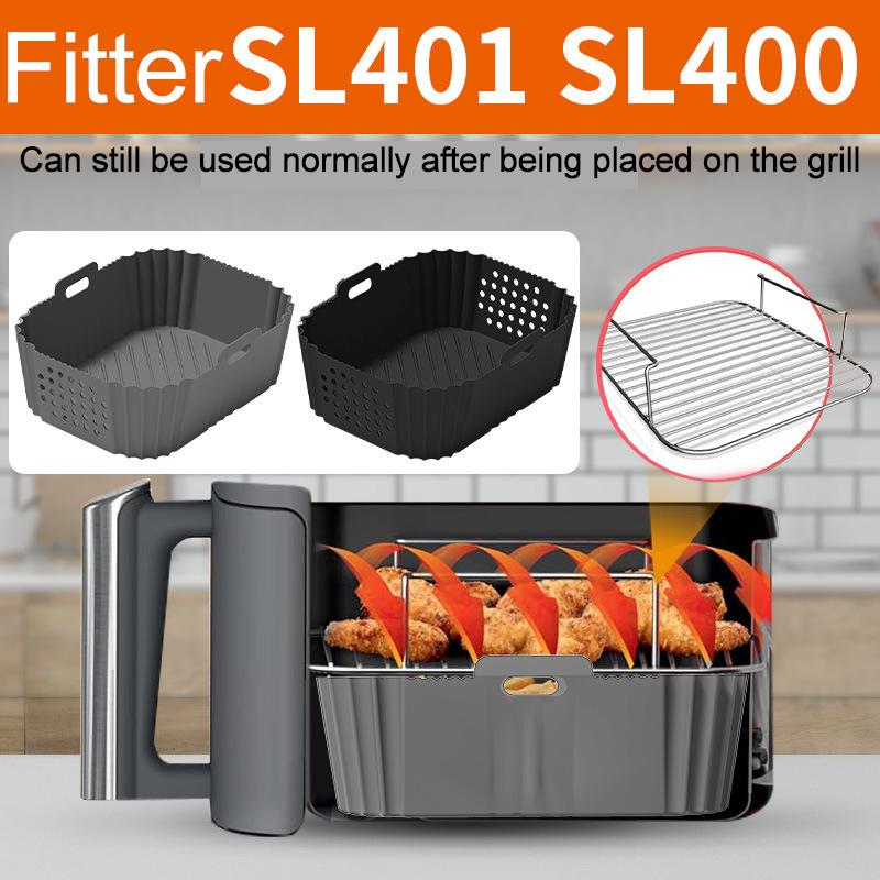 1PCS Air Fryer Silicone Baking Tray Suitable for Ninja SL401 AF400UK AF300 Baking Baking Tray Silicone