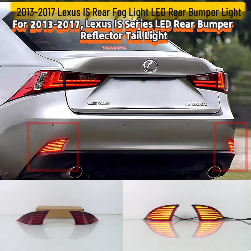 LED Rear Fog and Bumper Light with Sequential Turn Signal for 2013-2017 Lexus IS.