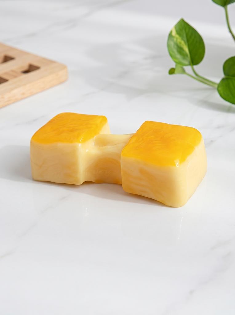New Stretchy Cheese Pudding Squishy Toy, Soft Tpr Slow Rebound Fidget Stress Relief Sensory Hand Toy For Adult Teen Gift