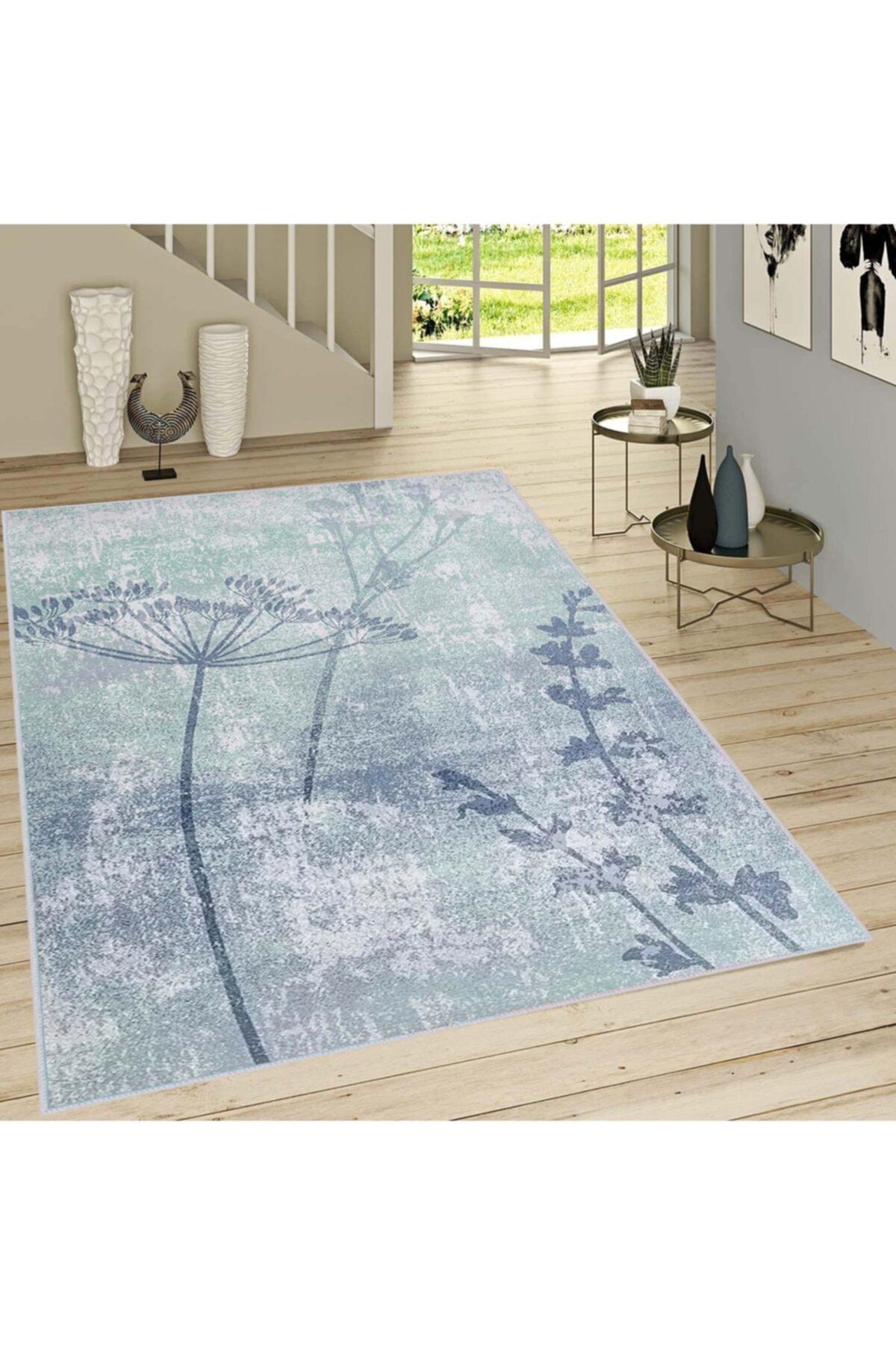 

Rovigo Home Моющийся ковер с принтом RVG1464 50x80 синий