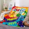 Customiz Name Personality Numberblocks  Blanket Soft &Warm Sofa Office Bed Travel Lunch Break Blanket, Gift Suitable All Seasons