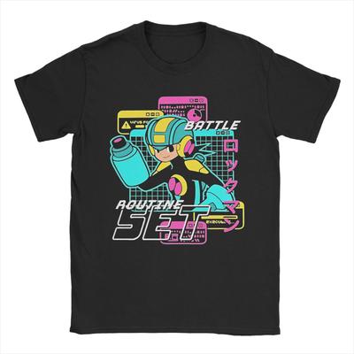 Mega Man Robot World Game Printed T Shirts for Men Women Japanese Science 100 Cotton Tee Shirt Clothing