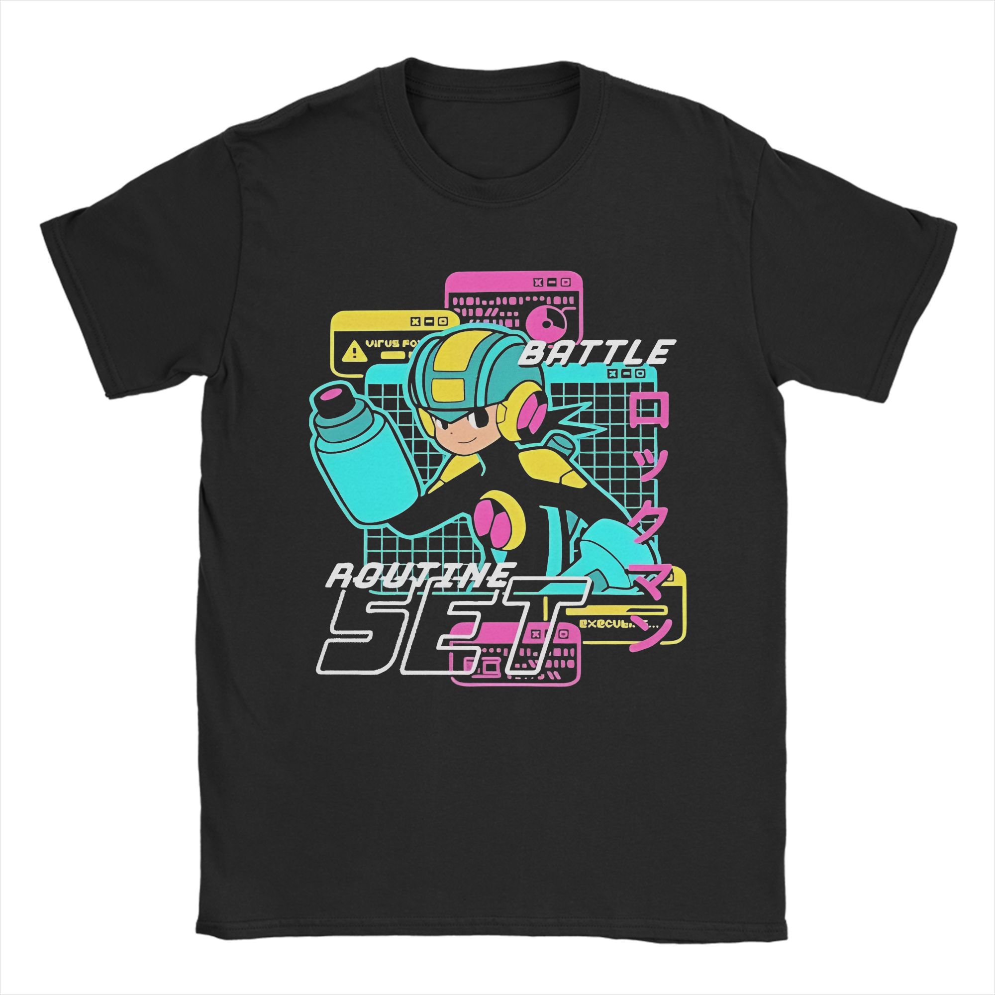 

Men Women New Arrival Mega Man Robot World Game Tee T Shirt Cotton Japanese science Tshirts Clothes S