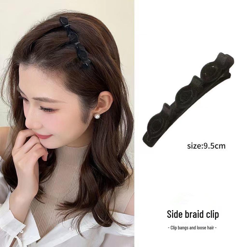 Korean Celebrity Style Hairpin: All-Match Bangs Clip, Braided Duckbill Headdress, Women’s Japanese & Korean Ins Bookmark.