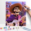 Disney Handmade Diy Oil Painting Digital Painting Kit Coco Music Guitar Character Home Living Room Entrance Decoration Hanging Painting
