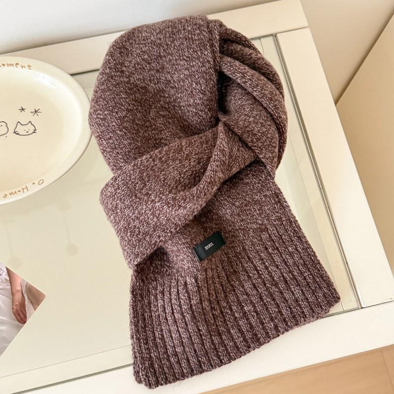 Unisex Wool Knit Scarf Soft Thick Warm Winter Students Daily Wear