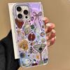 Retro Purple Face Sun Stars Phone Case for iphone 16 15 14 7 8 Plus 13 11 12 Pro Max X XS XR SE 2022 16e Back Women Girls Cover