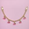 Temperament Glass Stone Red Cherry Chain Jewelry Bag Hanging Jewelry Bag Charm Bag Accessories