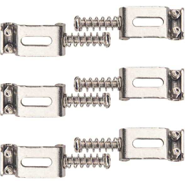 6Pcs Yootones Vintage Style Guitar Tremolo Bridge Saddles Compatible with Fender Strat Stratocaster Electric Guitar (Silver)