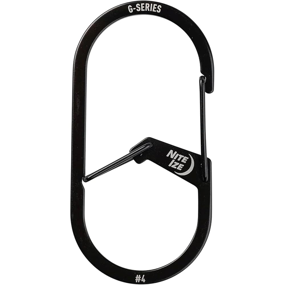 Nite Ize G Carabiner #4 Black Lightweight Durable Clip 4.5g