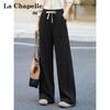 La Chapelle Women's High-Waist Corduroy Straight-Leg Casual Pants