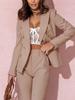 Women's Double-Breasted Blazer Set in Multiple Colors, Formal Two-Piece Suit