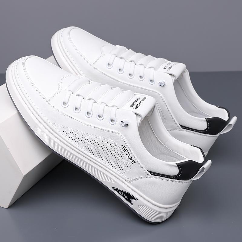 Fashion High-Quality Casual Leather Flat Designer Shoes Fashion Hollow Out Breathable Walking Oxford Shoes Comfy Outdoor Running Shoes