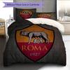 Fotbalový klub AS Řím Vzorované povlečení Sada prošívaných přikrývek Domácí dekorace Dárek (1 * povlak na přikrývku + 2 * povlak na polštář bez výplně)