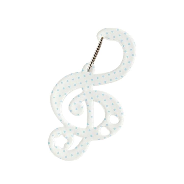 

Note Shape Carabiner Acrylic Buckle Keychain Lovely Phone Pendant Backpack Decorative Buckle Hanging Diy Accessories синій/білий