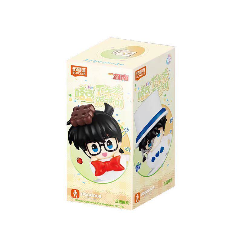  Blokees Detective Conan Afternoon Tea Party Series Blind Box V1 V2 Anime Character Model Collection Toy Gifts