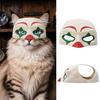 Clown Cat Mask Shiny Rhinestone Clown Mask Pets Cosplay Mask with Ear Holes for Cats Halloween Costume Party Photo Shoots