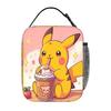 Cartoon Pokemon Theme Large Capacity Thermal Insulation Lunch Bag Meal Pack Rice Bag Pikechu Like Food Storage Picnic Bags Tote
