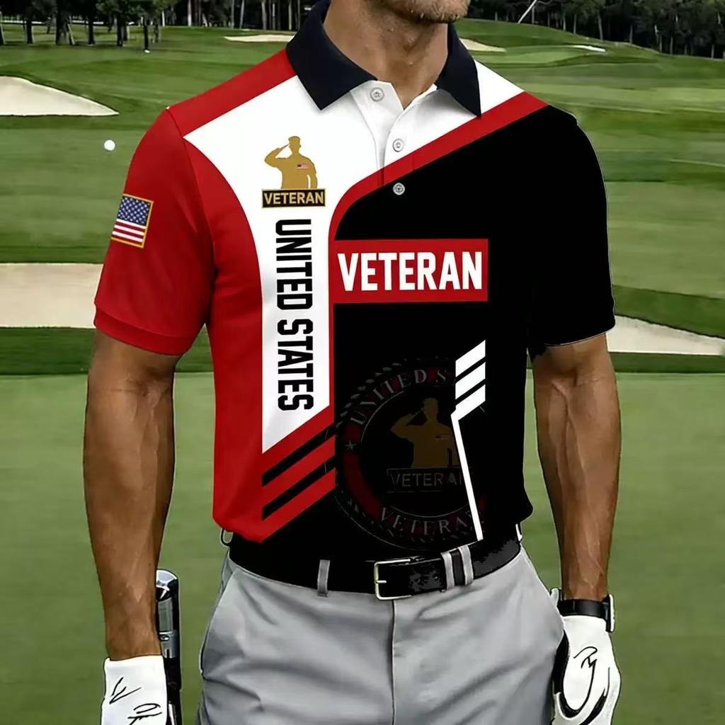 2026 Independent Station Summer Men's Casual Lapel POLO Shirt 3D Digital Printing Men's Outdoor POLO Shirt