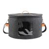 Window Hat Storage Box Zippered Lid Cowboy Hat Container Round Clothes Storage Bin  Travel