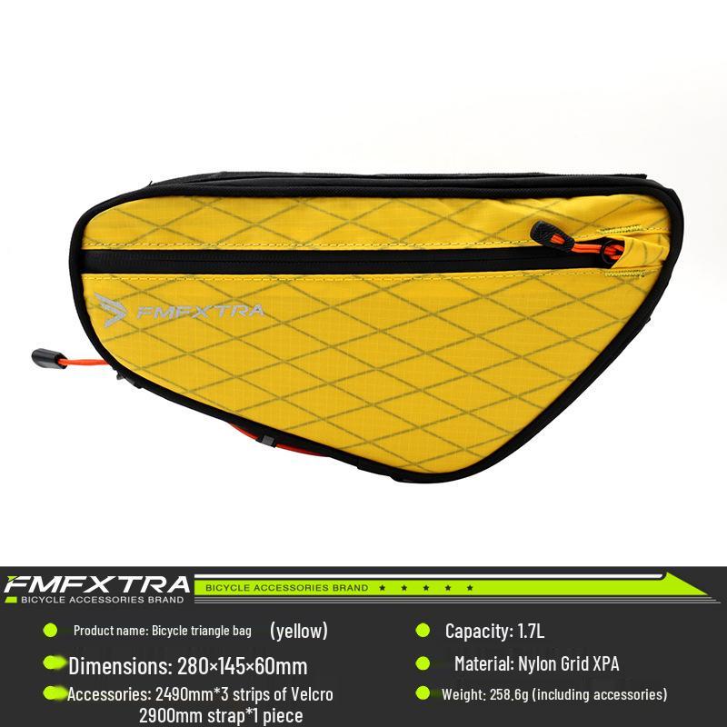 1.7L Nylon Bike Triangle Top Tube Bag for Mountain & Road Cycling