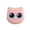 6Pcs Mini Travel Makeup Brushes Set with Mirror Cat Storage Box Travel Makeup Brushes Set Cosmetic Powder Blush Blending Brushes