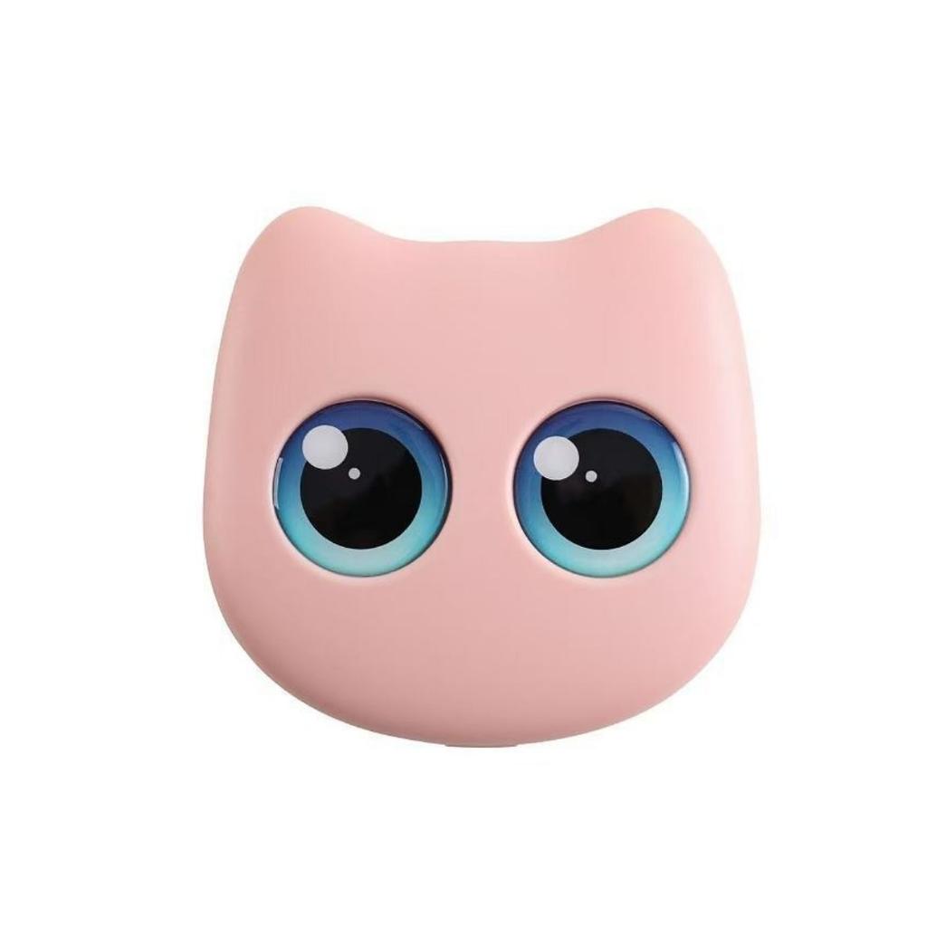 6Pcs Mini Travel Makeup Brushes Set with Mirror Cat Storage Box Travel Makeup Brushes Set Cosmetic Powder Blush Blending Brushes