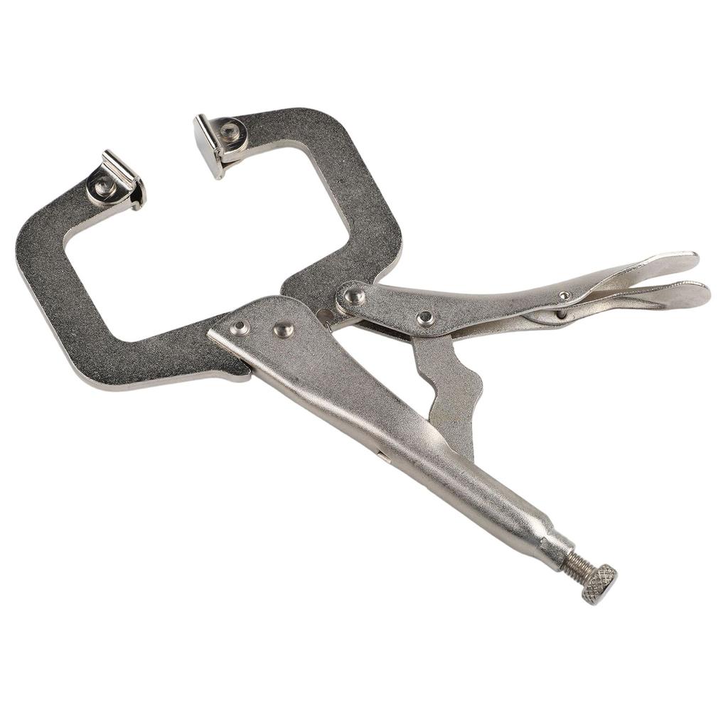 Steel Locking C Clamp Pliers 9 Inch for Welding Fabrication Wood Tenon Alignment and General Purpose Clamping Tasks