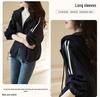 2023 Women's Casual Sporty Hooded Cardigan Jacket - Autumn/Winter Korean Style Baseball Short Jacket