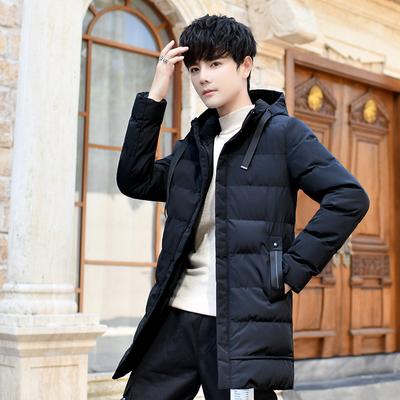Winter Daunenjacke, lang, gefüttert, Herren, dicker, warmer Steppmantel, koreanischer Stil, modischer Mantel in großen Größen